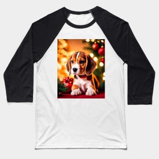 Beagle Puppy Dog Holiday Baseball T-Shirt